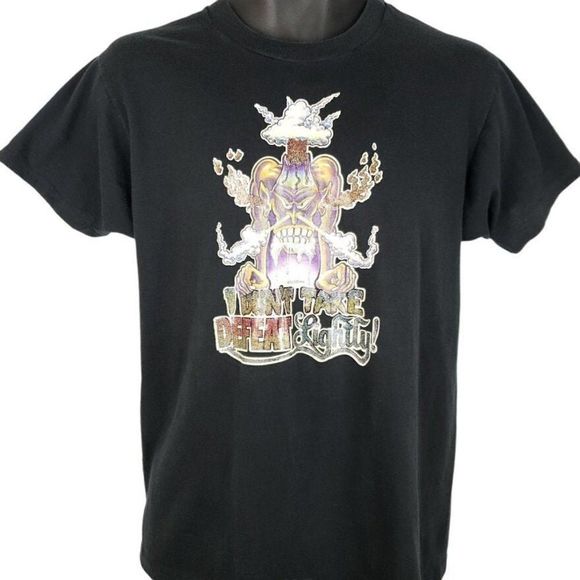 Dont Take Defeat T Shirt Vintage 80s Iron On Transfer 50/50 Made In USA Mens - Picture 1 of 7